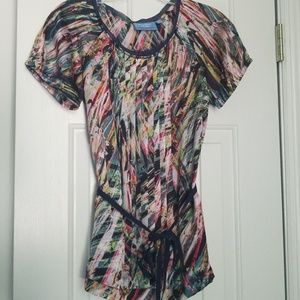 Simply Vera Vera Wang multicolor watercolor shirt